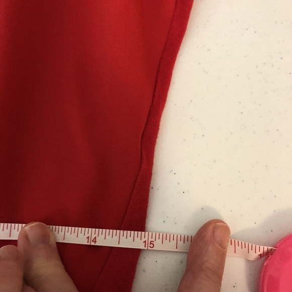 Bebe Red Deep V Body Suit Jumpsuit Sheer Front Long Sleeve One Piece Women Small - Picture 11 of 11